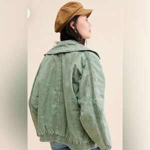 Free People Sage Lolo Denim Oversized Jacket SZ S